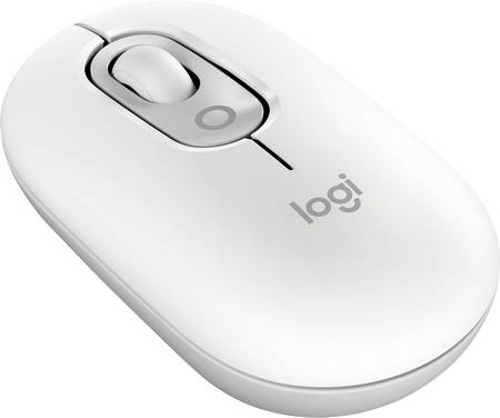 Logitech POP  Maus Bluetooth®   Optisch Weiß 4 Tasten 4000 dpi Easy Switch 3 Geräte, Integriertes Scrollrad