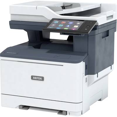 Multifunktionsdrucker mit Touchscreen-Bedienfeld zeigt Apps für Druck, Scan und Kopie. Weiße und graue Gehäusefarben.