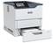 Ein weißer Drucker der Marke Xerox mit offenem Papierfach und Display oben; Bürogeräte.