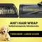 'Anti Hair Wrap' Technologie der Bürstenrolle entfernt Tierhaare und lange Haare selbstreinigend. Bild zeigt Rolle mit Haaren.