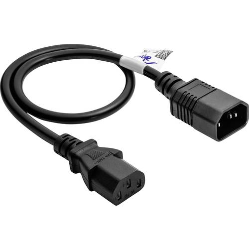 Akyga Strom Anschlusskabel 0.5 m Schwarz