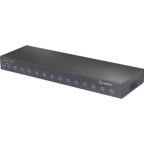 Thumbnail - Renkforce 483 mm (19) Rack Mount 13-Port USB 3.2 Gen 2 Hub 13 Port USB 3.2 Gen 2-Hub für industrielle Anwendungen, Rackm...