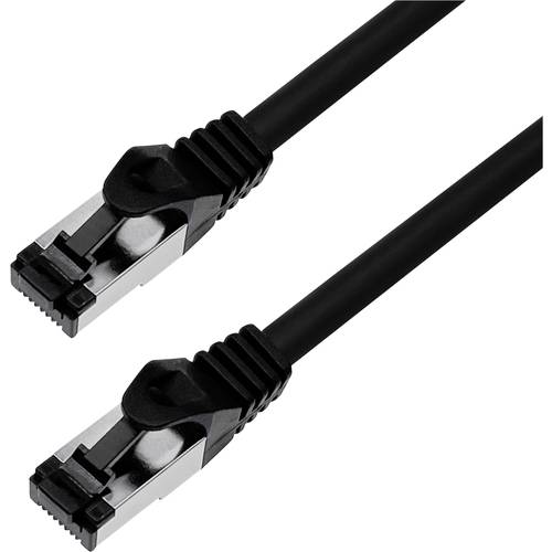 BKL Electronic 144005 RJ45 Netzwerkkabel, Patchkabel CAT 8.1 S/FTP 5 m Schwarz Halogenfrei 1 St.