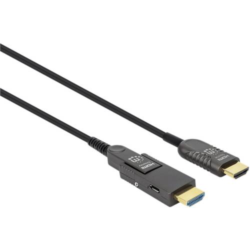 Manhattan HDMI Anschlusskabel HDMI-A Stecker, HDMI-Micro-D Stecker 50 m Schwarz 355537 4K UHD HDMI-Kabel