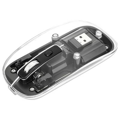 Manhattan Mouse wireless caratterizzato da un estetica straordinaria con alloggiam Maus Kabellos Optisch Transparent, Sc-0