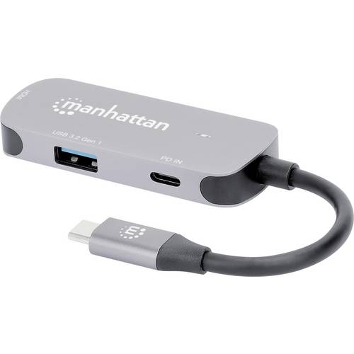 Manhattan Notebook Dockingstation 190299 inkl. Ladefunktion, USB-C® Power Delivery