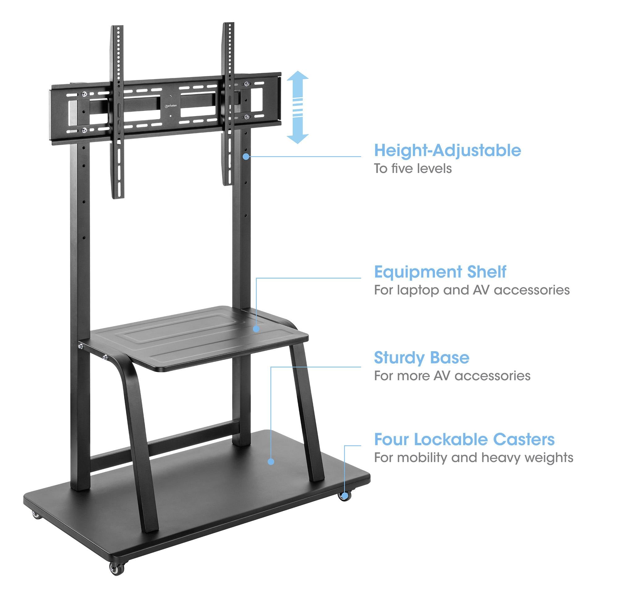 Manhattan Multimedia TV-Ständer auf Rollen mit extrem hoher Traglast 150 kg 37" bis 100" TV-Rollwagen 94,0 cm (37") - 25-4