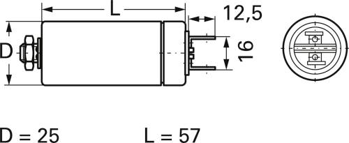 040 450 MKP/Fl Motor-Betriebskondensator 4µF 450V Comar Flachstecker-3