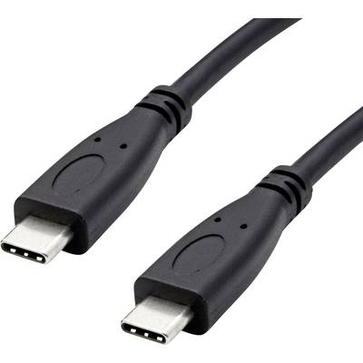 ROLINE RM USB 3.2 Gen 2 Kabel, USB C-C, ST/ST, 4K UHD-1, 10Gbit/s, Emark, 100W, schwarz, 1 m-0