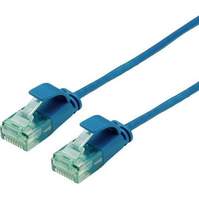 ROLINE RM UTP DataCenter Patchkabel Cat.6A (Class EA), slim, blau, 0,5 m-0