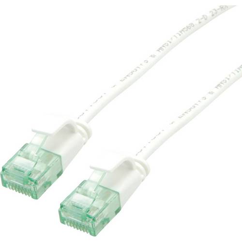 Thumbnail - ROLINE RM UTP DataCenter Patchkabel Cat.6A (Class EA), slim, weiß, 1,5 m
