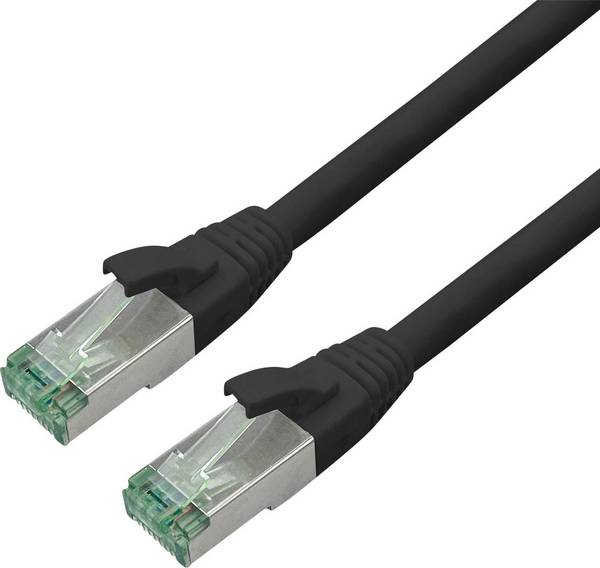 ROLINE RM Patchkabel Cat.6A S/FTP (PiMF), schwarz, 3 m
