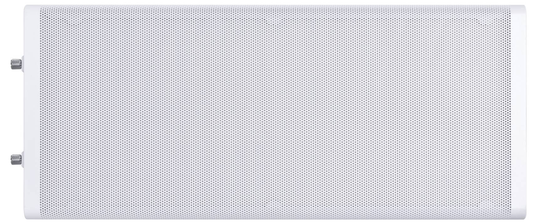 Ein rechteckiger, weißer Heizkörper mit zwei seitlichen Anschlüssen, geeignet zur Montage an Wänden in Innenräumen.