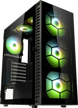 Kolink Observatory HF Plus Glass ARGB Midi-Tower PC-Gehäuse  Schwarz