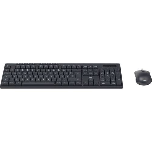 Thumbnail - Hama WKM-200 Funk Tastatur, Maus-Set Deutsch, QWERTZ Schwarz