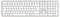 Weiße Computer-Tastatur mit nummerischem Tastenfeld, Funktionstastenreihe oben, Pfeiltasten rechts, Sondertasten oberhalb der Pfeile.