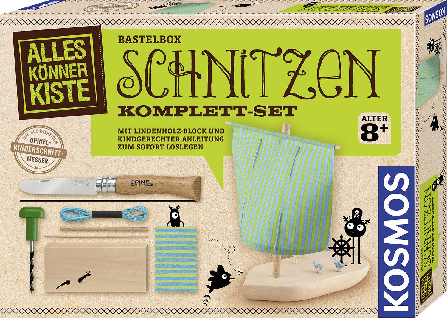 Kosmos Schnitzen Komplett-Set, Experimentier-Set, 8 Jahr(e), Mehrfarbig-0