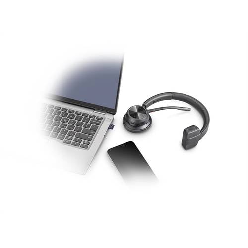 Thumbnail - HP Poly Voyager 4310 UC Mono On Ear Headset Bluetooth® Mono Schwarz Noise Cancelling Lautstärkeregelung, inkl. Lade- und...
