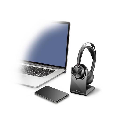 Thumbnail - HP Poly Voyager Focus 2 On Ear Headset Bluetooth® Stereo Schwarz Noise Cancelling Headset Computer