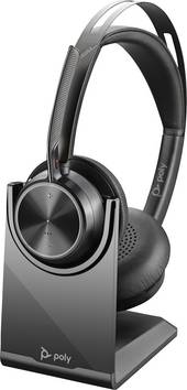 HP Poly Voyager Focus 2  On Ear Headset Bluetooth® Stereo Schwarz Noise Cancelling Headset Computer