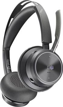 HP Poly Voyager Focus 2 Microsoft Teams Certified  On Ear Headset Bluetooth® Stereo Schwarz Noise Cancelling Headset Computer