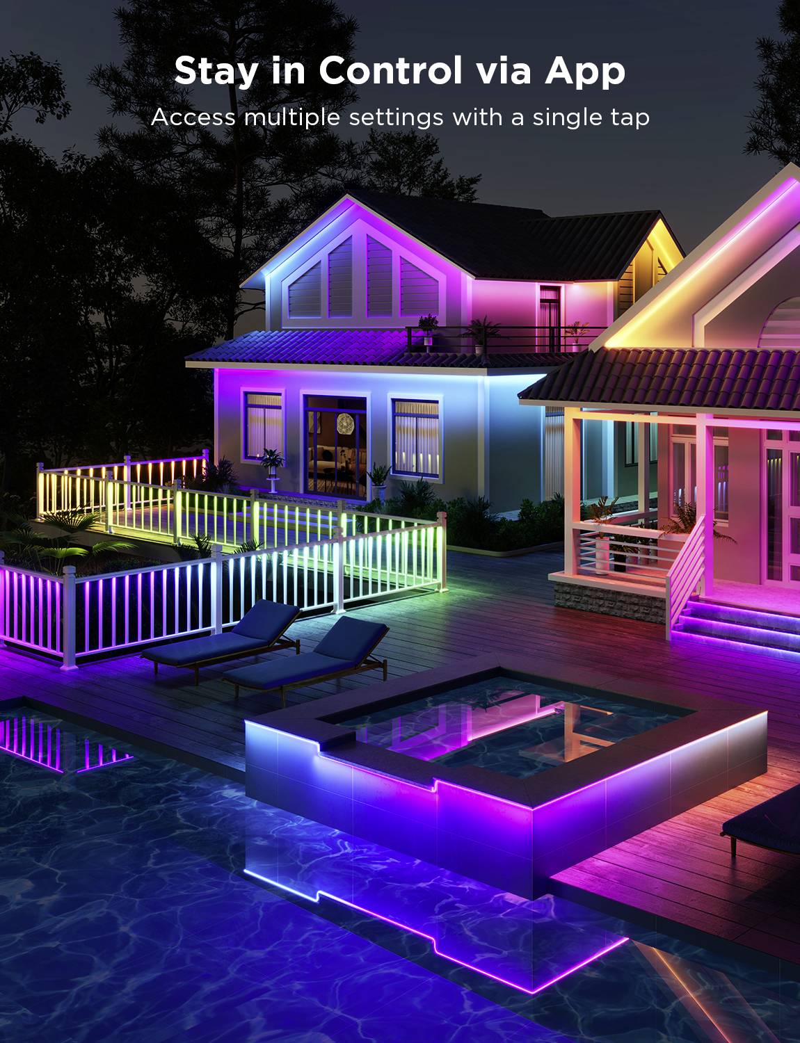 Govee RGBIC SMART LED-Lichtstreifen für den Außenbereich 10,0m-7