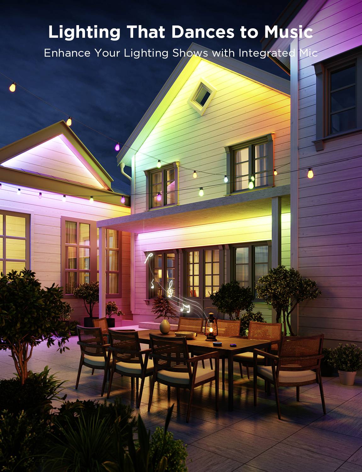 Govee RGBIC SMART LED-Lichtstreifen für den Außenbereich 10,0m-11