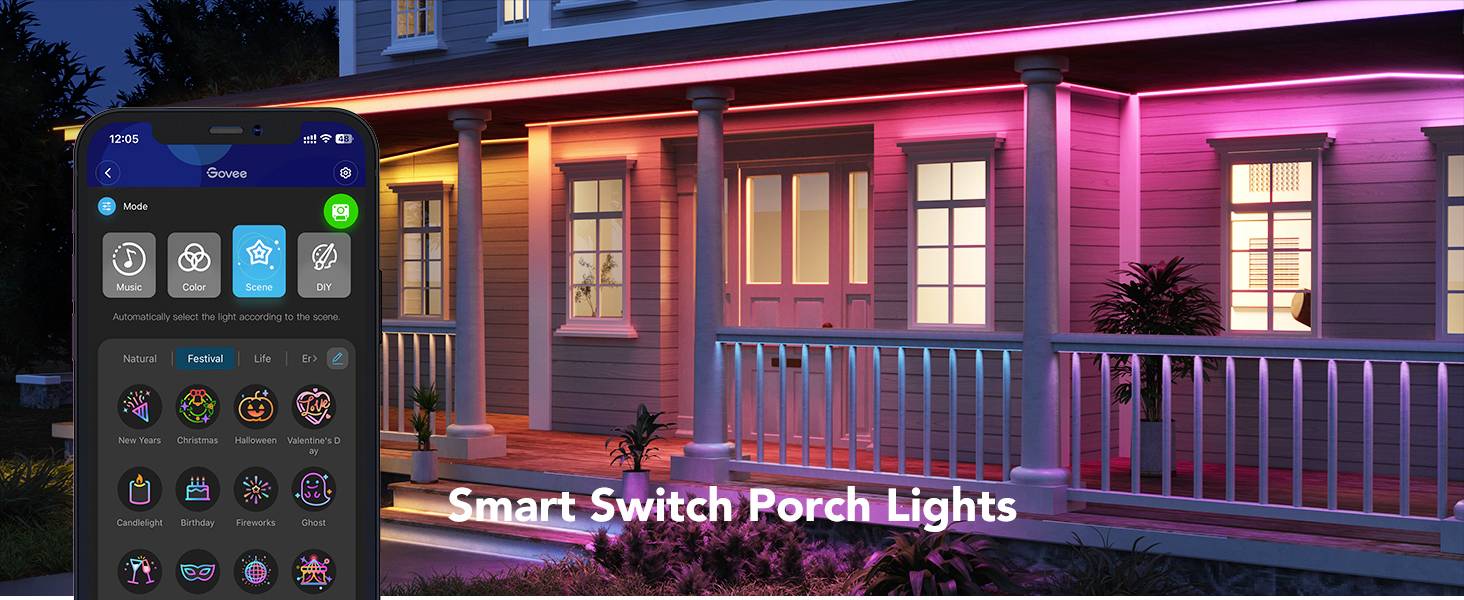 Govee RGBIC SMART LED-Lichtstreifen für den Außenbereich 10,0m-19