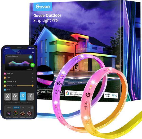 Govee RGBIC SMART LED-Lichtstreifen für den Außenbereich 10,0m