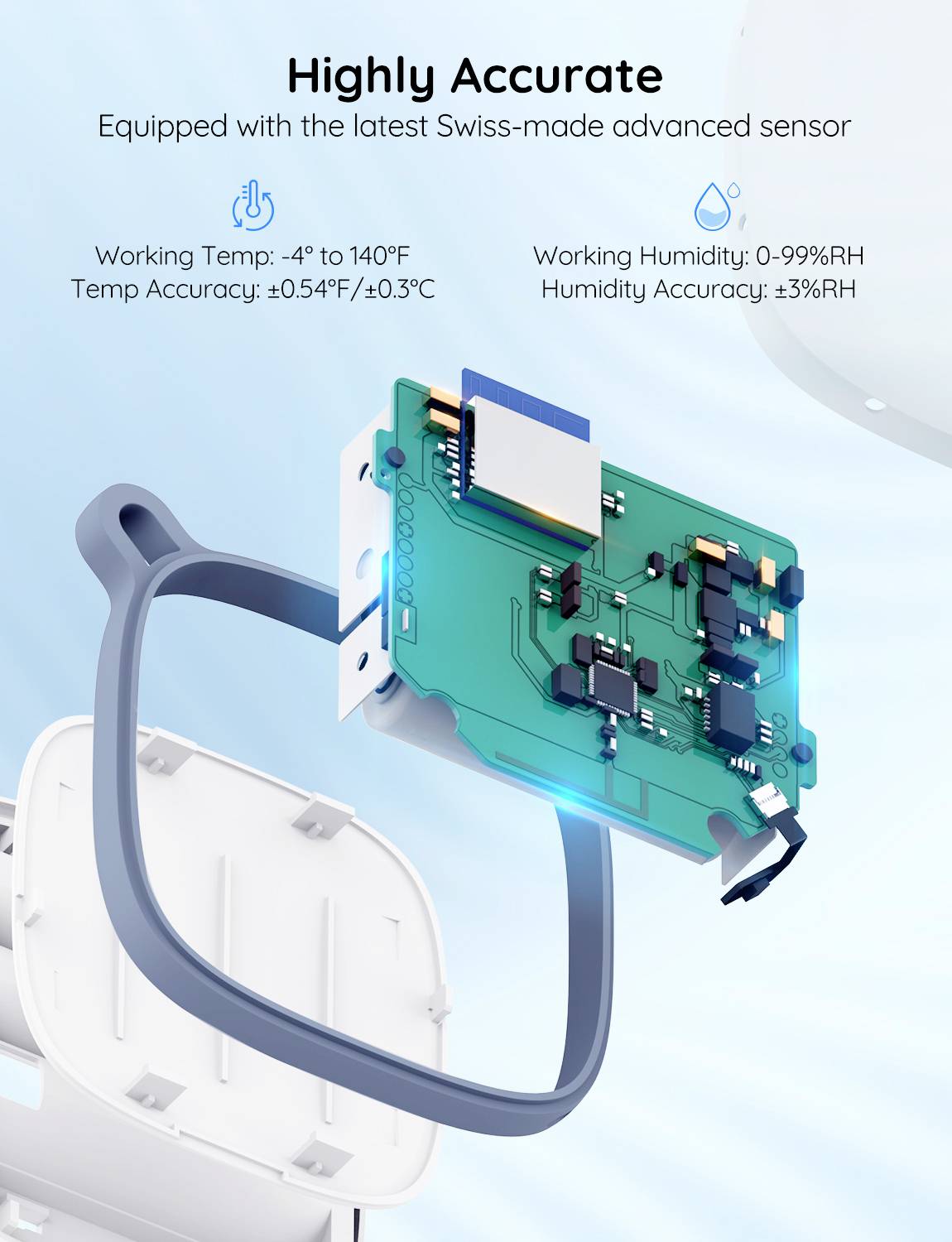 Govee WiFi Thermometer Hygrometer Funk-Thermo-/Hygrometer Weiß H5179001-7