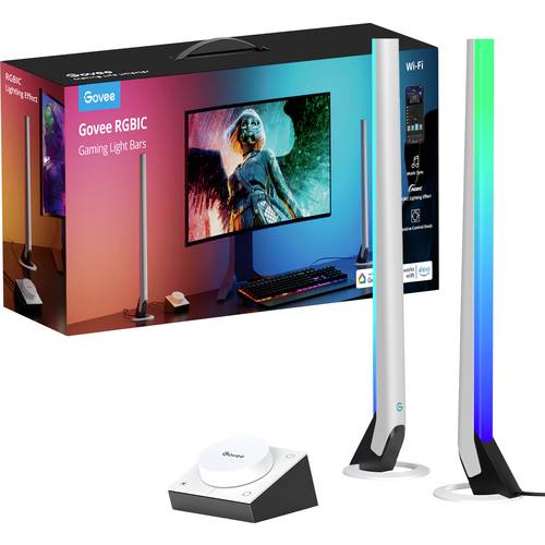 Thumbnail - Govee Gaming Smart Light Bars H6047 LED-Tischlampe EEK: G (A - G) 24 W LED Weiß, Schwarz