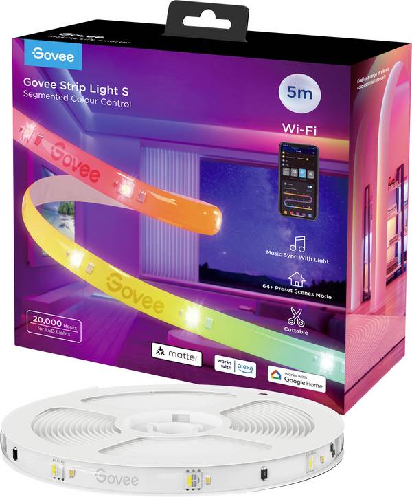 Govee H612ACD1 LED-Streifen-Basisset EEK: G (A - G) 230 V/AC 16 cm RGBICW 1 St.