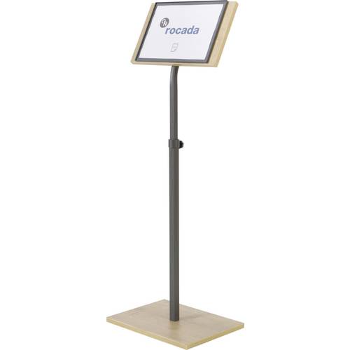Rocada NAT0705 R070570 Infodisplay Holz, Eiche, Anthrazit DIN A4 Anzahl der Fächer 1 1 St. (B x H x T) 400 x 1400 x 300 ...