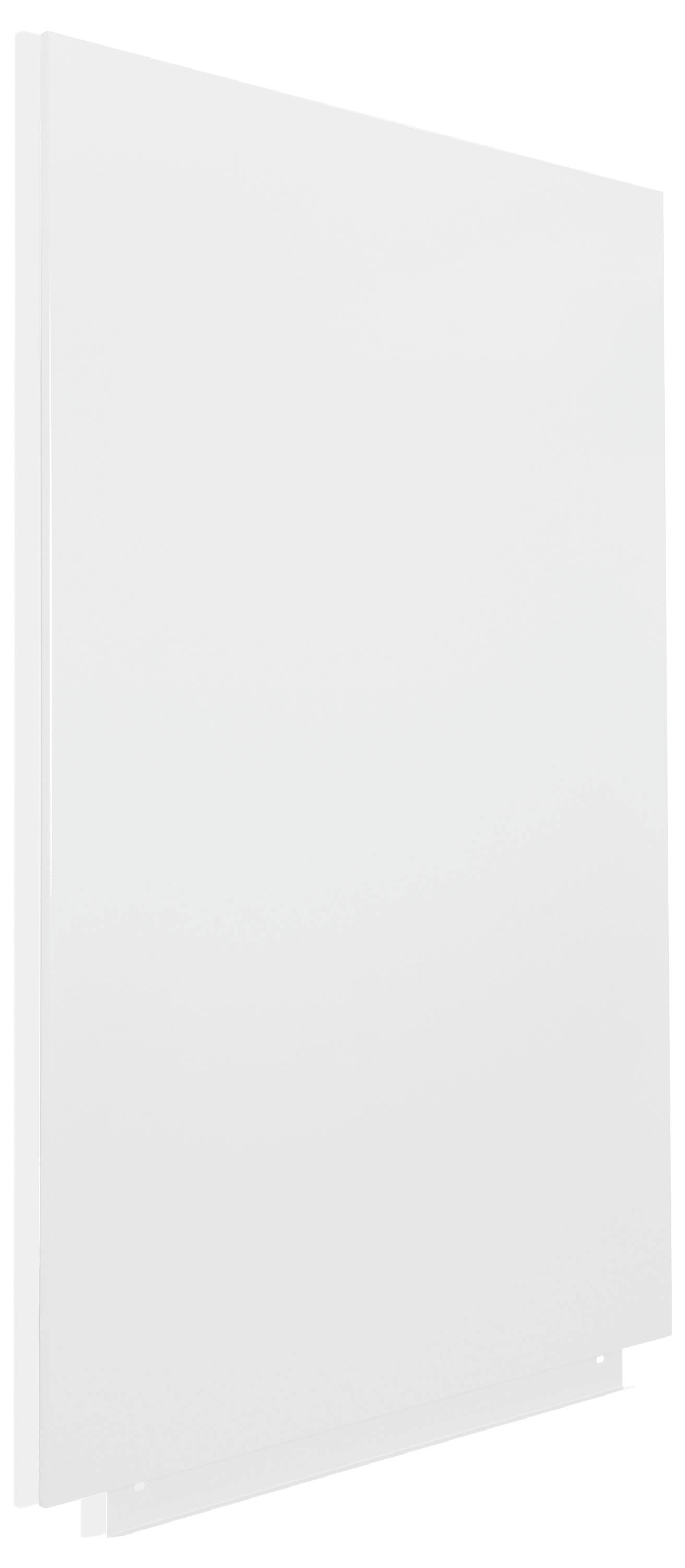 Ein weißes, glattes Paneel in rechteckiger Form, das möglicherweise als Abdeckung oder Teil eines Geräts dient.