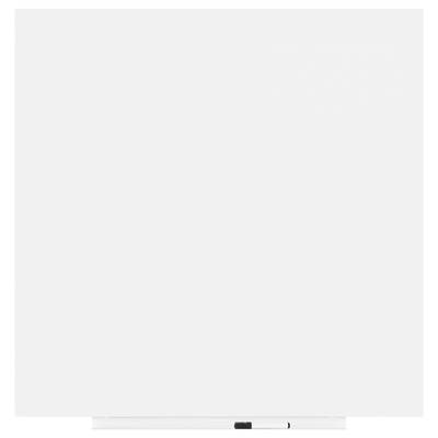 Ein leeres weißes Whiteboard mit einem trockenen Marker an der unteren Kante.