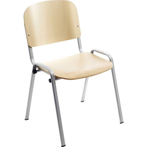 Thumbnail - Rocada Besucherstuhl 974VE Grau, Holz (hell) R974182 4 St.