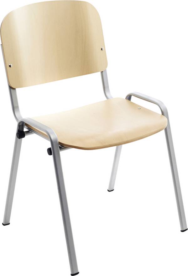 Rocada Besucherstuhl 974VE Grau, Holz (hell) R974182 4 St.