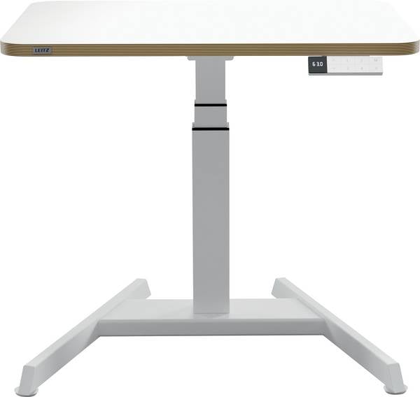 Leitz Sitz-/Steh-Schreibtisch Weiß 65340001 Farbe der Tischplatte: Weiß elektrisch höhenverstellbar, höhenverstellbar max. Höhe: 1.3 cm