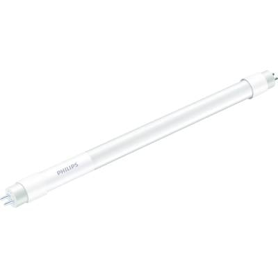 Eine weiße LED-Röhre von Philips mit zwei Stiften an jedem Ende, geeignet für energieeffiziente Beleuchtung.