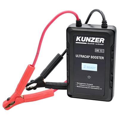 Elektronisches Ladegerät mit Display, rotem und schwarzem Kabel sowie Klemmen, zur Unterstützung von Fahrzeugbatterien.