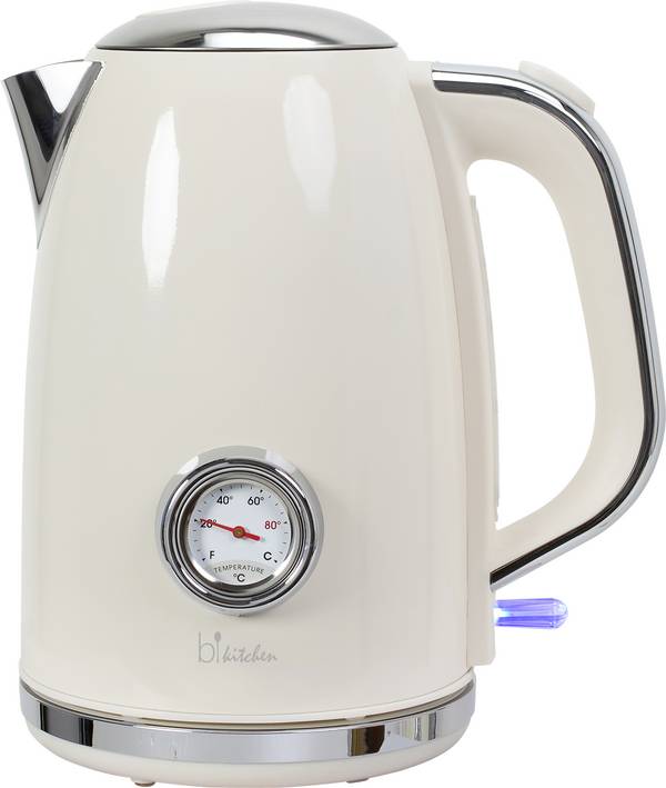 BiKitchen nostalgia 170 Wasserkocher mit Display, Start-Stopp-Automatik Cremeweiß (glänzend) Fassungsvermögen: 1.7 l