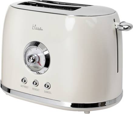 BiKitchen nostalgia 200 Toaster Toastfunktion Cremeweiß (glänzend)