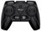 Schwarzer Gaming-Controller mit roten Akzenten und mehreren Tasten, entworfen für Konsolenspiele.