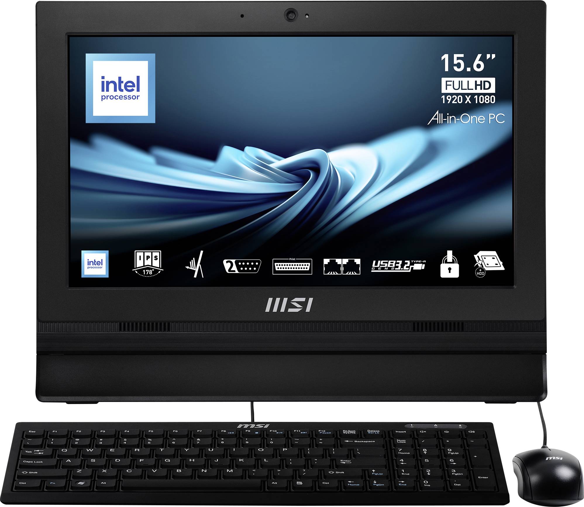 MSI All-in-One PC PRO AP162T ADL-018XDE 39.6 cm (15.6 Zoll) Full HD Intel® N N100 3.4 GHz 4 GB RAM 128 GB SSD Intel 00A6