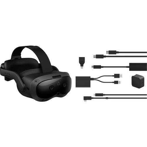 HTC Vive Focus Vision Consumer Edition + Vive Wired Streaming Kit Virtual Reality Brille Schwarz 128 GB inkl. Controller