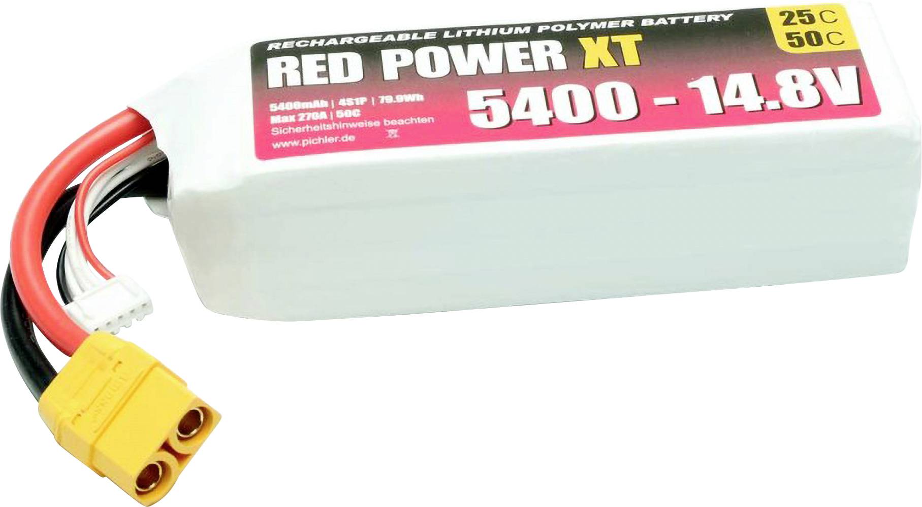 Red Power Modellbau-Akkupack (LiPo) 14.8 V 5 Ah 25 C Softcase XT90