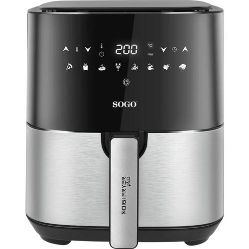 Thumbnail - SOGO Human Technology FRE-SS-10830 Heißluft-Fritteuse 5 l 1450 W Edelstahl, Schwarz
