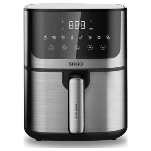 SOGO Human Technology FRE-SS-10880 Heißluft-Fritteuse 5 l 1400 W Edelstahl, Schwarz