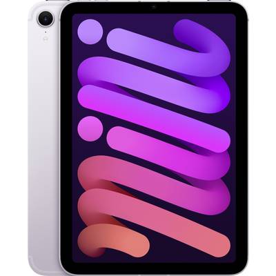 Tablet mit buntem, spiralförmigem Hintergrunddisplay in Rosa- und Violetttönen. Modernes Design; Hauptbedienelemente sind nicht sichtbar.