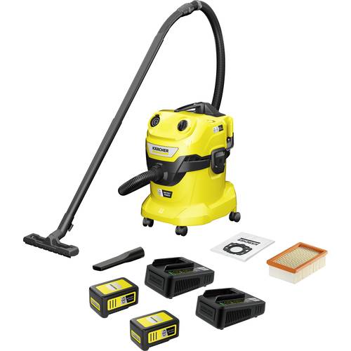 Kärcher Home & Garden WD 4-18 Dual Battery Set 1.628-601.0 Akku-Nass-/Trockensauger 380 W 20 l inkl. 2 Akkus, inkl. Lad...